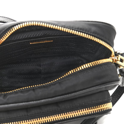 Prada Nylon Saffiano Double Zip Camera Bag Black 5 of 9