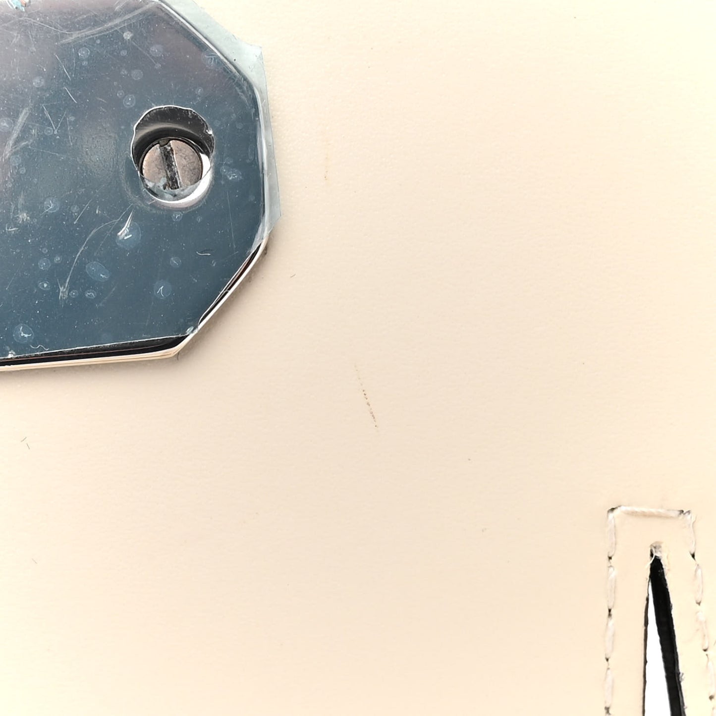 Calfskin Slash Knuckle Shoulder Bag Black Ivory