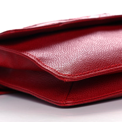 Chanel Caviar CC Shoulder Bag Red 7 of 9