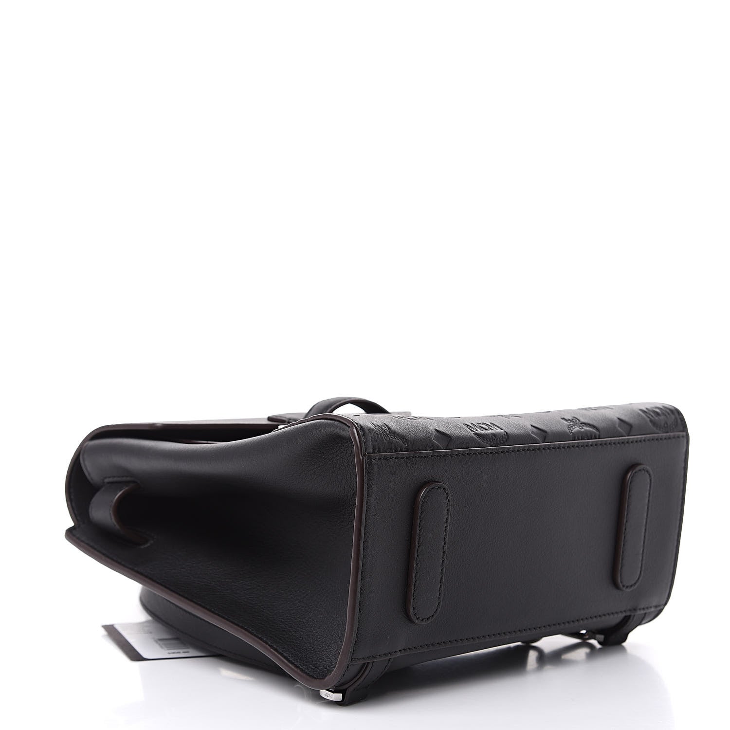 MCM Calfskin Essential Monogram Small Backpack Black 4 of 11
