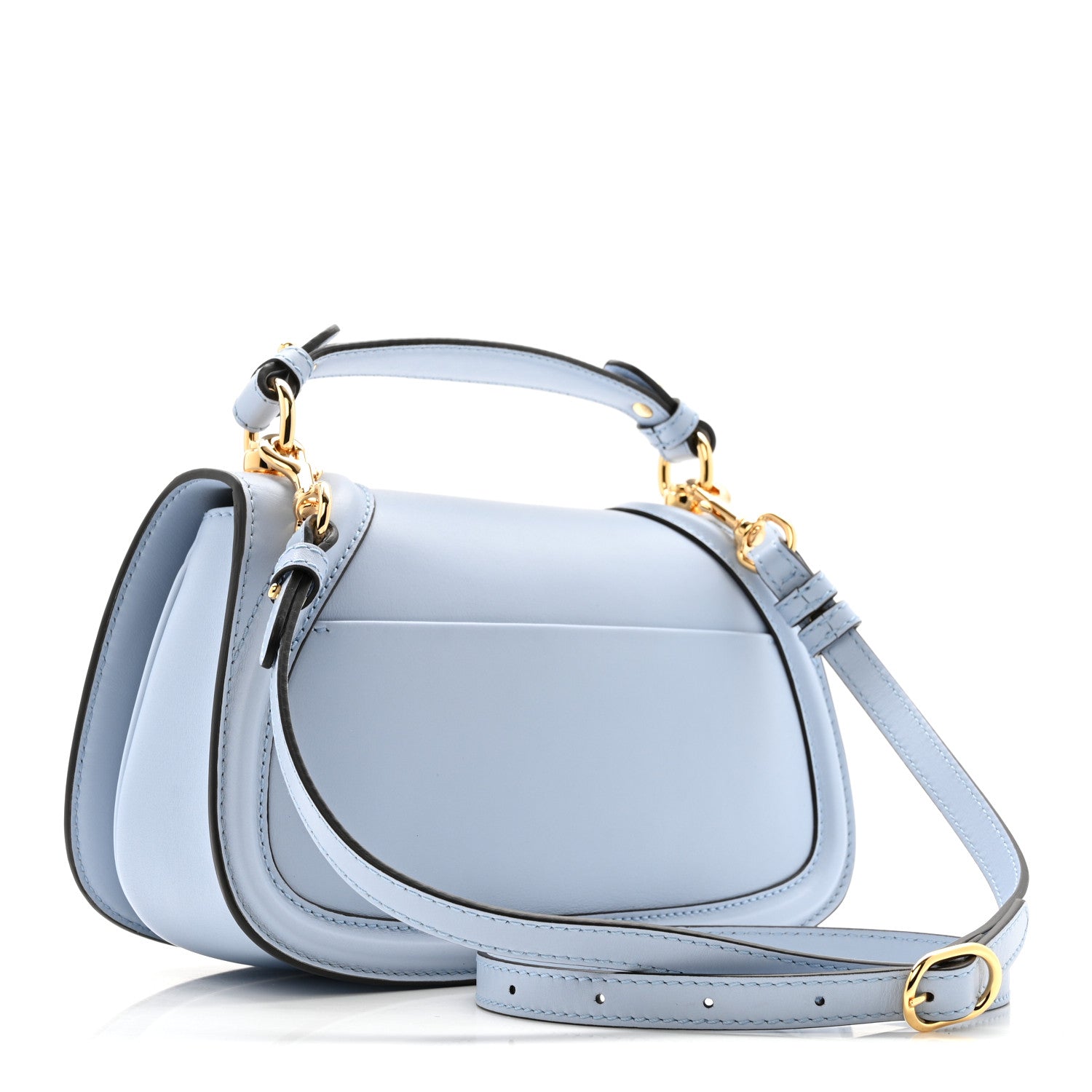 Gucci Roxy Calfskin Medium Blondie Top Handle Bag Cloudy Blue 3 of 12
