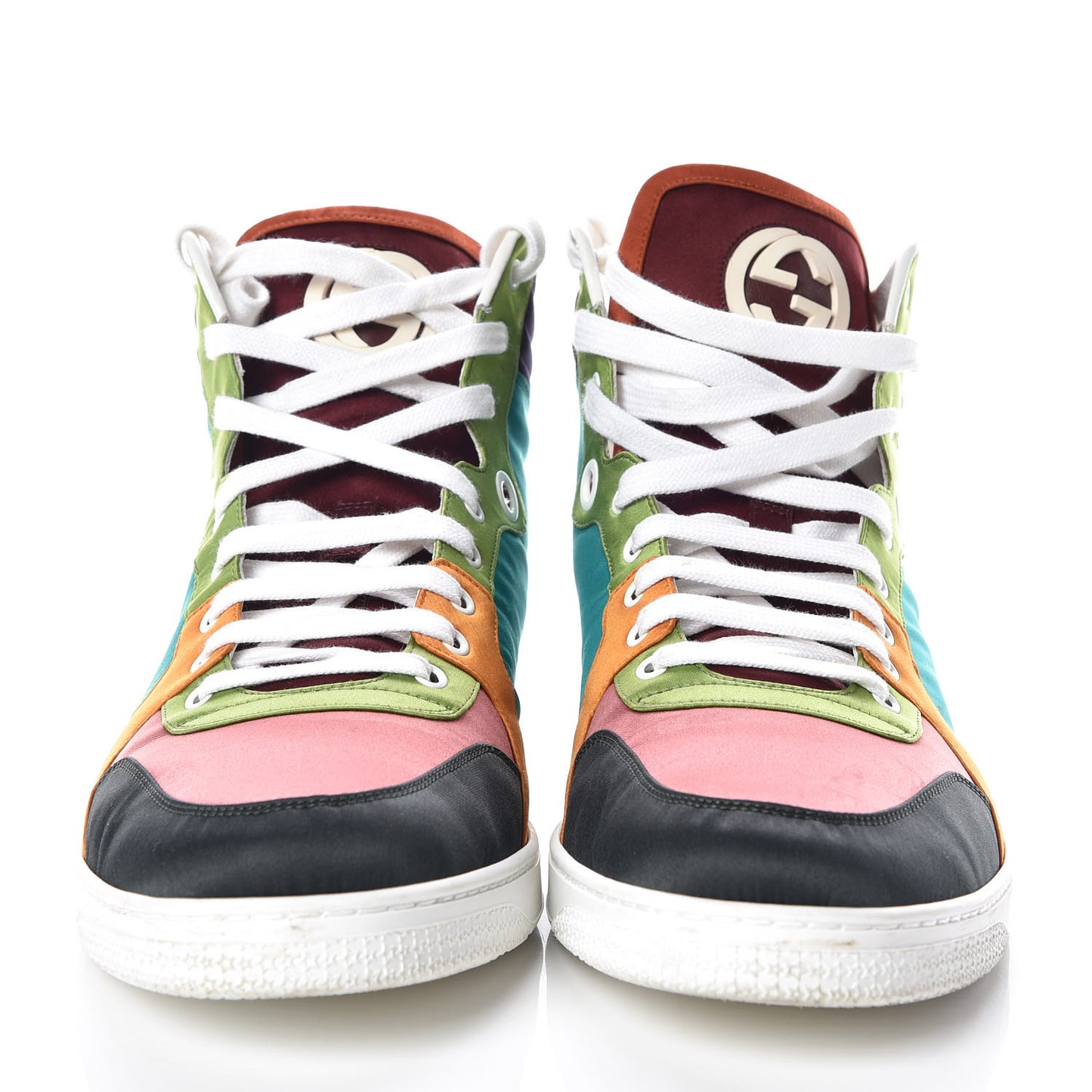 Satin Mens High Top Sneakers 11 Multicolor