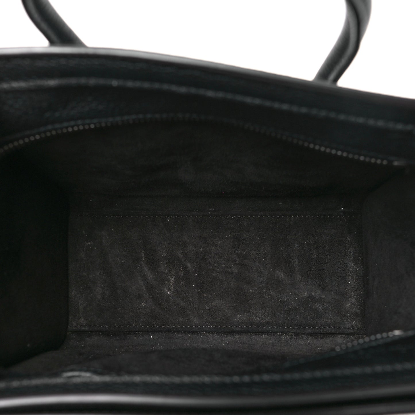 Drummed Calfskin Nano Luggage Black