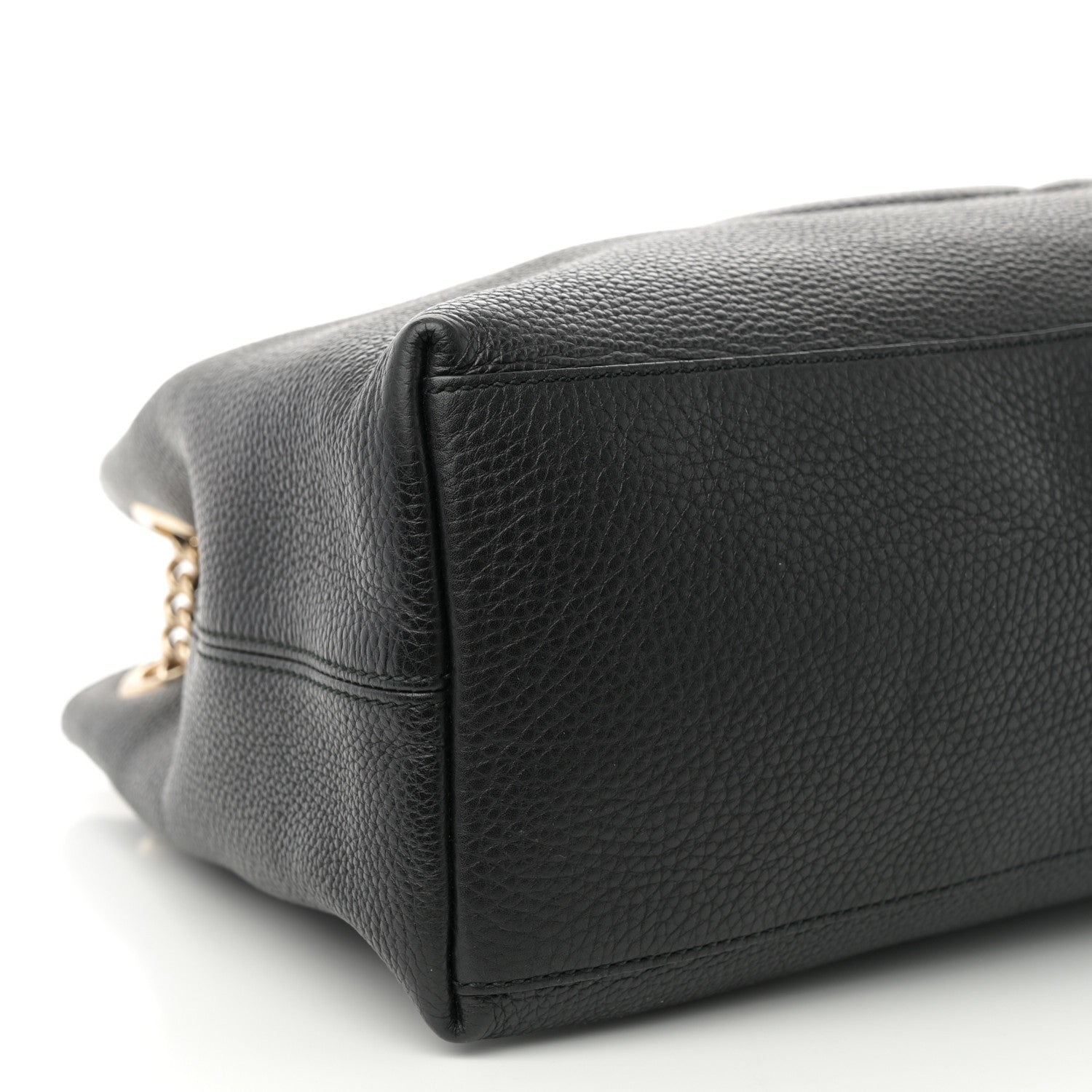 Gucci Pebbled Calfskin Medium Soho Chain Shoulder Bag Black 9 of 10