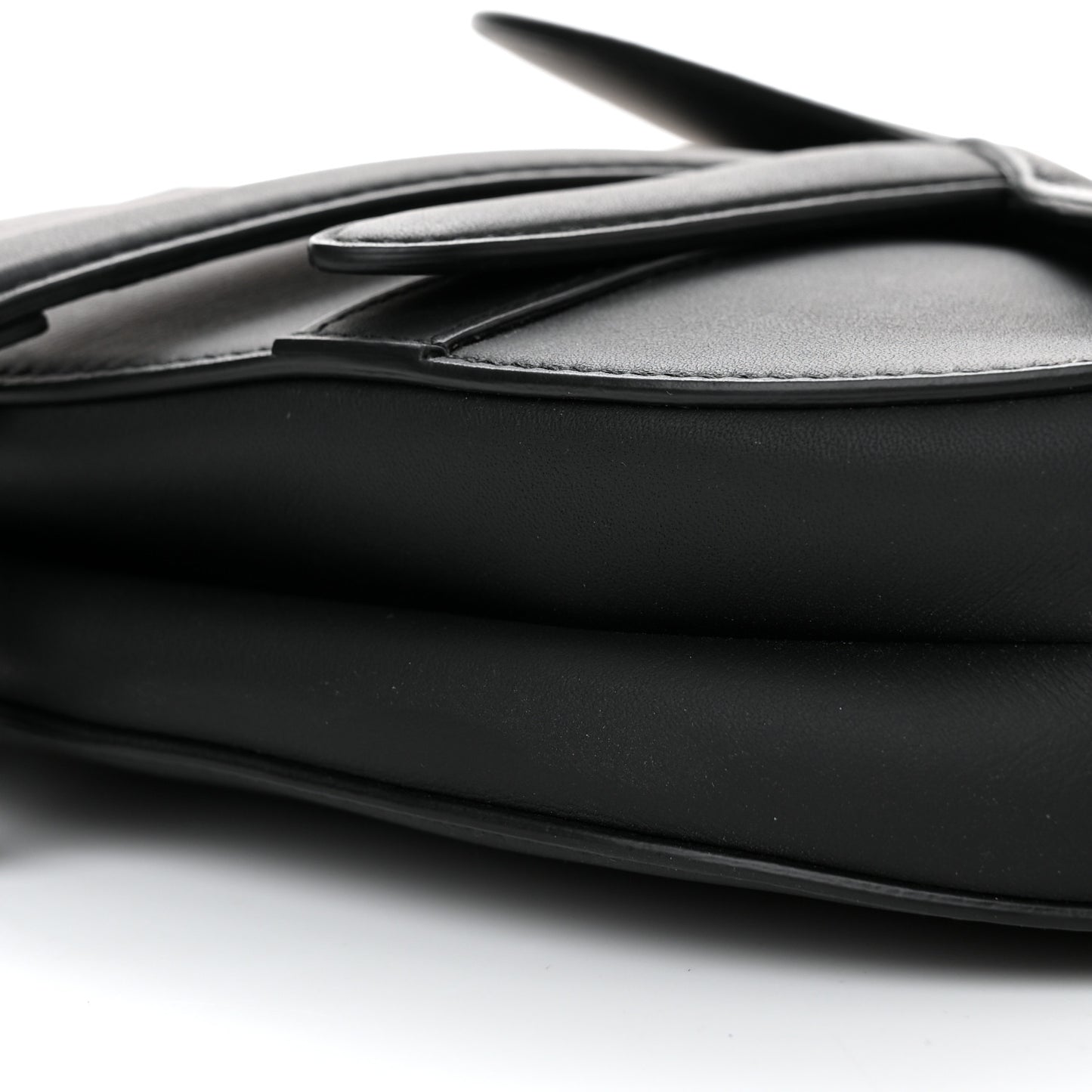 Ultra Matte Calfskin Mini Saddle Bag Black
