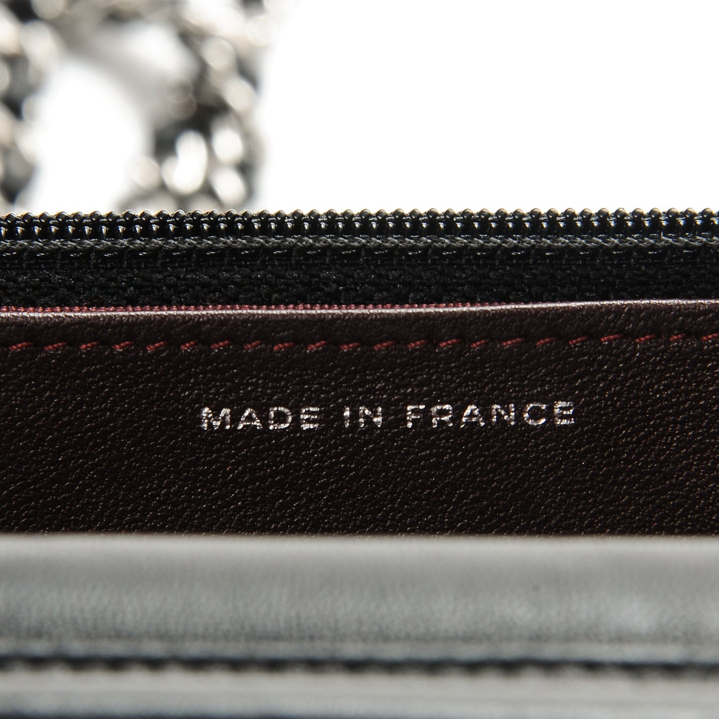 Lambskin Quilted Wallet On Chain WOC Black