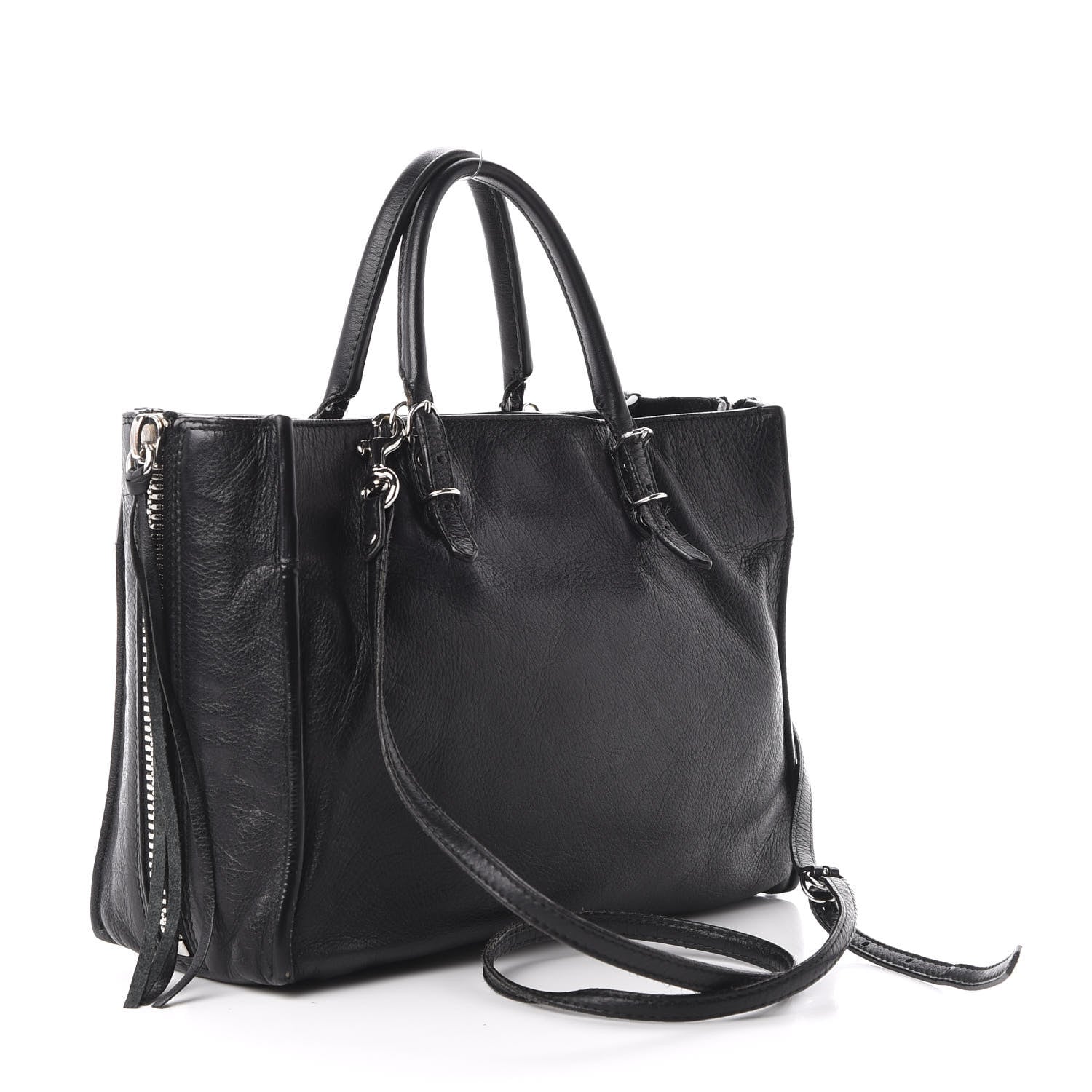 Balenciaga Veau Papier A6 Zip Around Tote Black 5 of 16