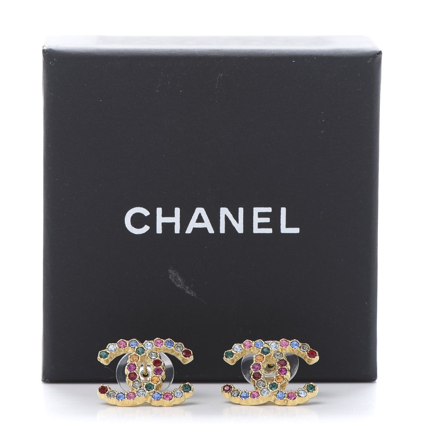 Crystal Over The Rainbow CC Earrings Gold Multicolor