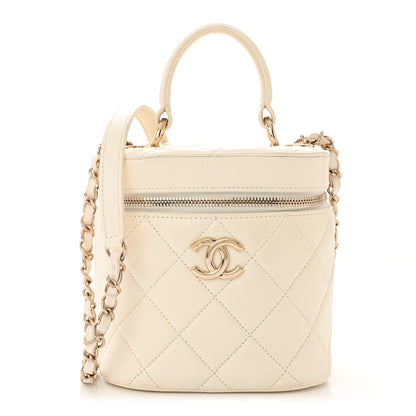 Chanel Lambskin Quilted Trendy Vanity Case White 1 of 16