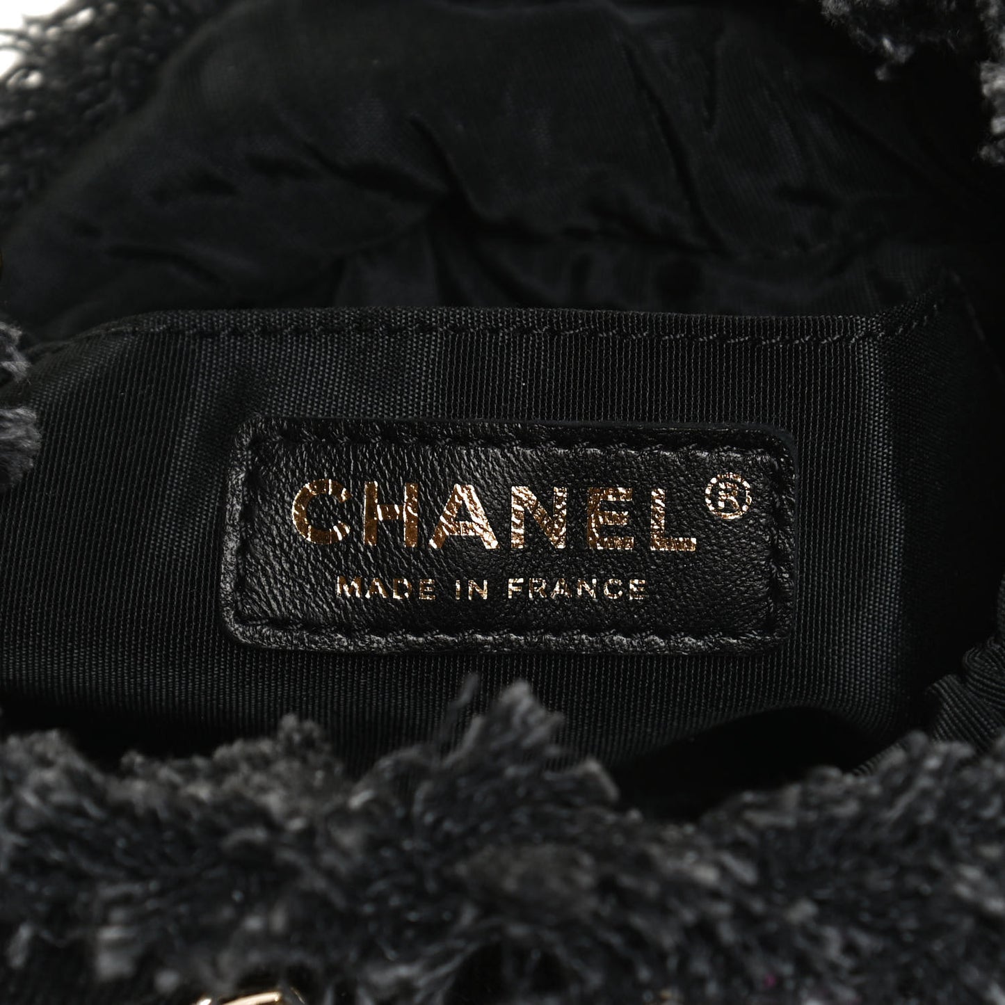 Denim Quilted Mood Small Bucket With Chain Black Multicolor