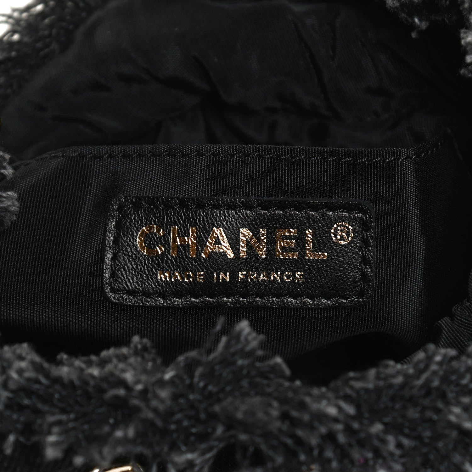 Chanel Denim Quilted Mood Small Bucket With Chain Black Multicolor 5 of 9