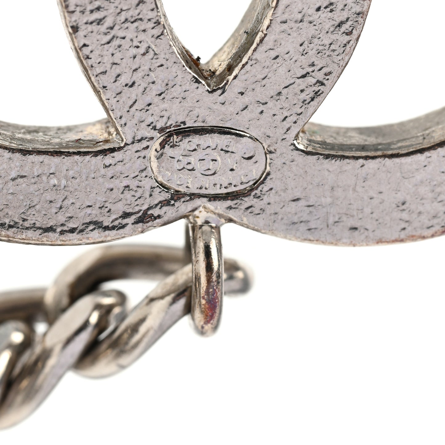 Enamel CC Ceinture Fantai Adjustable Belt Silver White