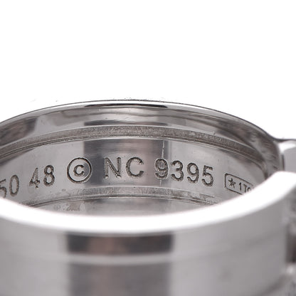 Cartier 18K White Gold Diamond 6.5mm Logo De Ring 48 4.5 5 of 5