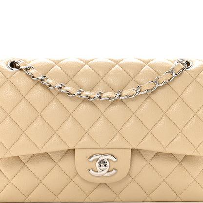 Chanel Caviar Quilted Medium Double Flap Beige 8 of 10