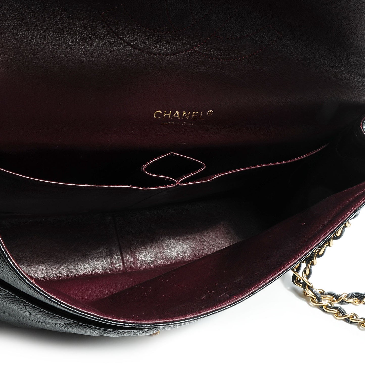Caviar Quilted Maxi Double Flap Black
