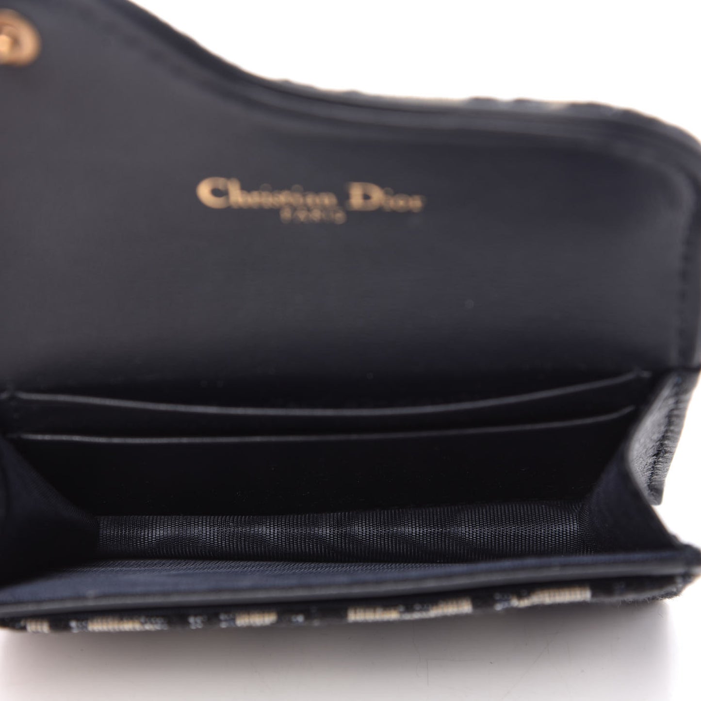 Oblique Saddle Card Holder Blue