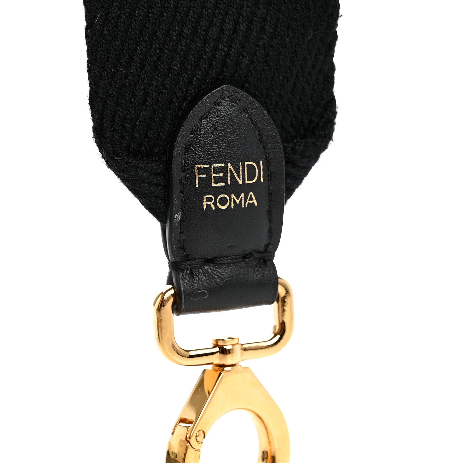 Fendi Canvas Calfskin Strap Black 3 of 4