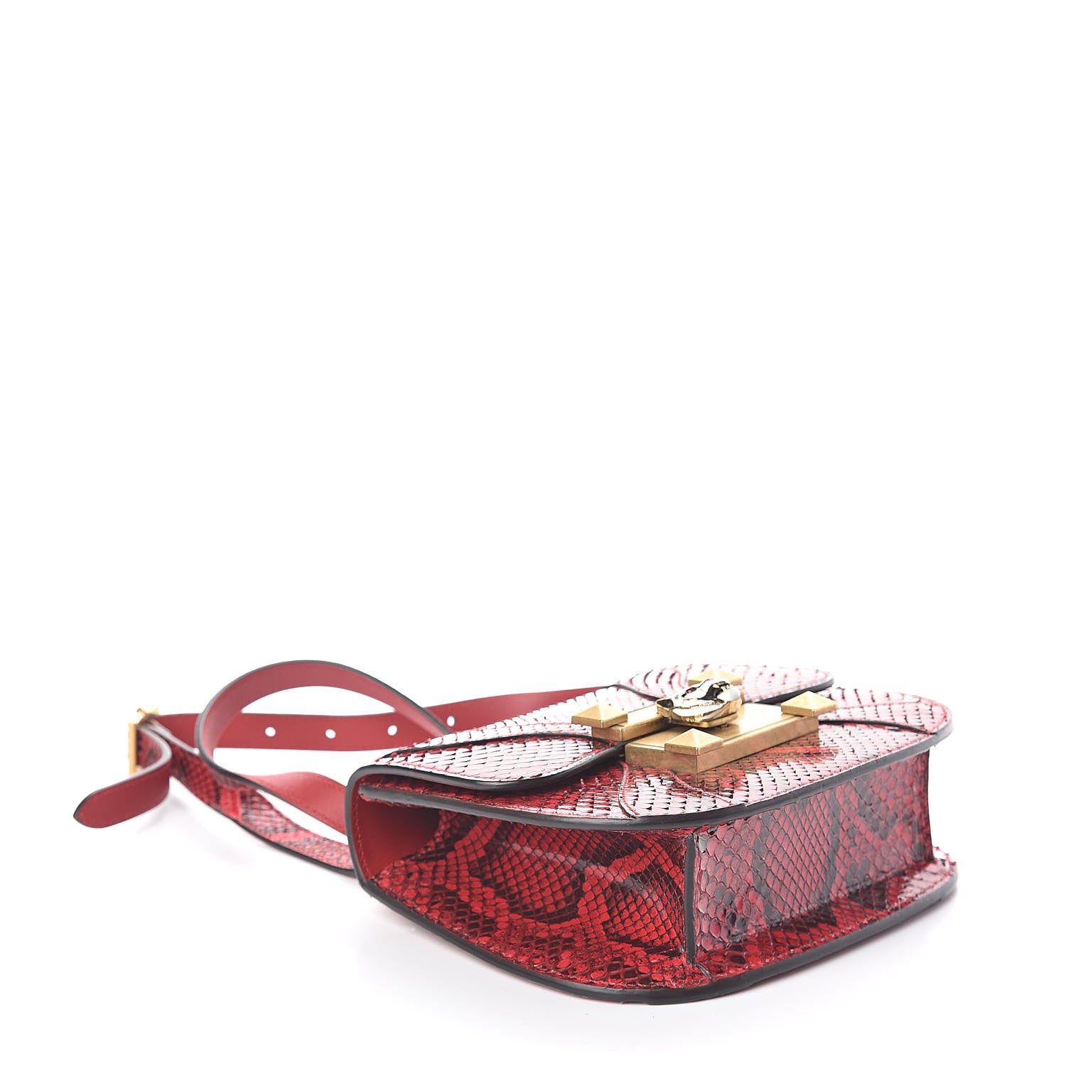 Gucci Elaphe Radiata Small Osiride Shoulder Bag Hibiscus Red 4 of 9
