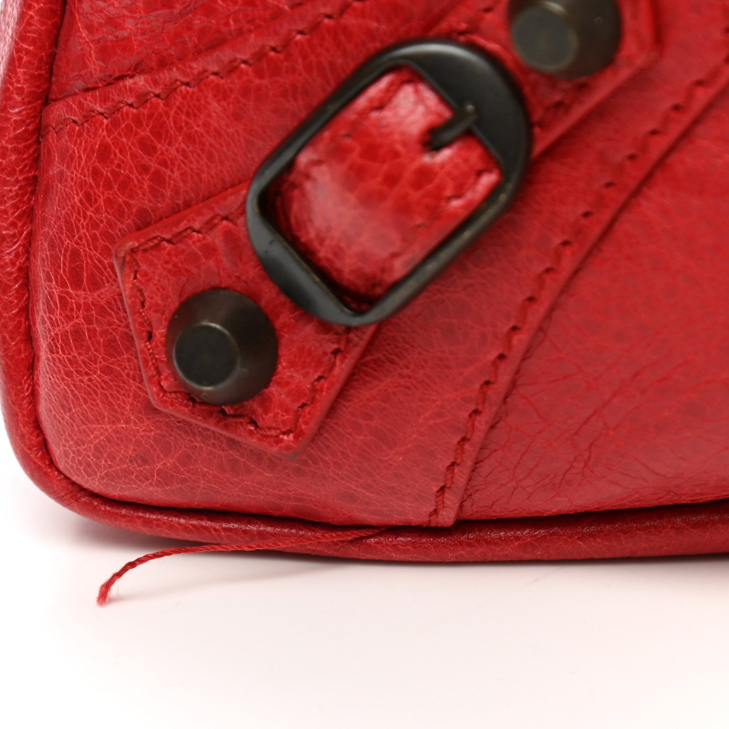 Balenciaga Agneau Classic Hardware Premier Clutch Rouge Coquelicot 6 of 14