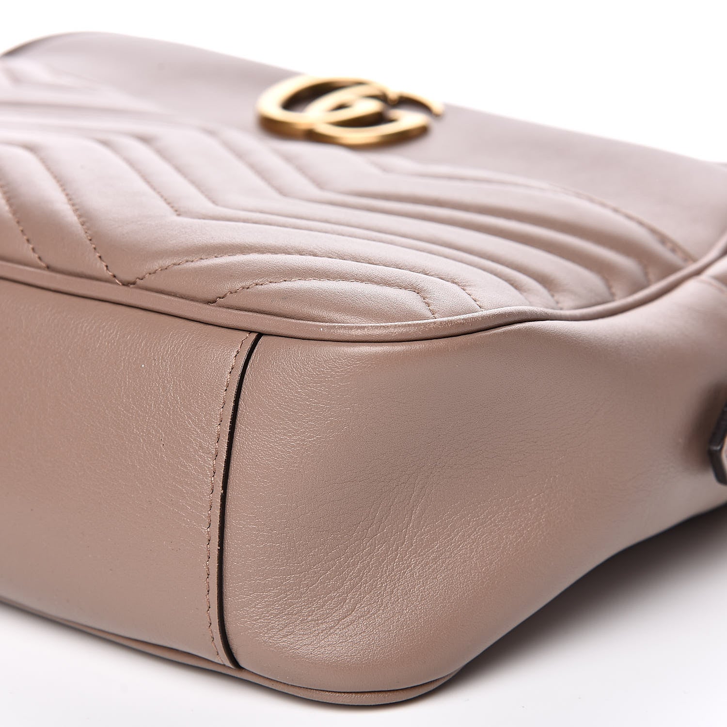 Gucci Calfskin Matelasse Medium GG Marmont Chain Shoulder Bag Porcelain Rose 10 of 10