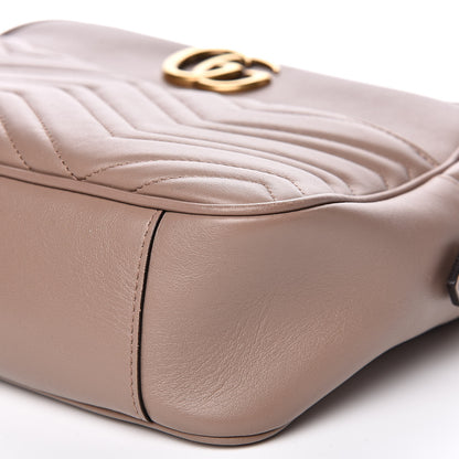 Gucci Calfskin Matelasse Medium GG Marmont Chain Shoulder Bag Porcelain Rose 10 of 10