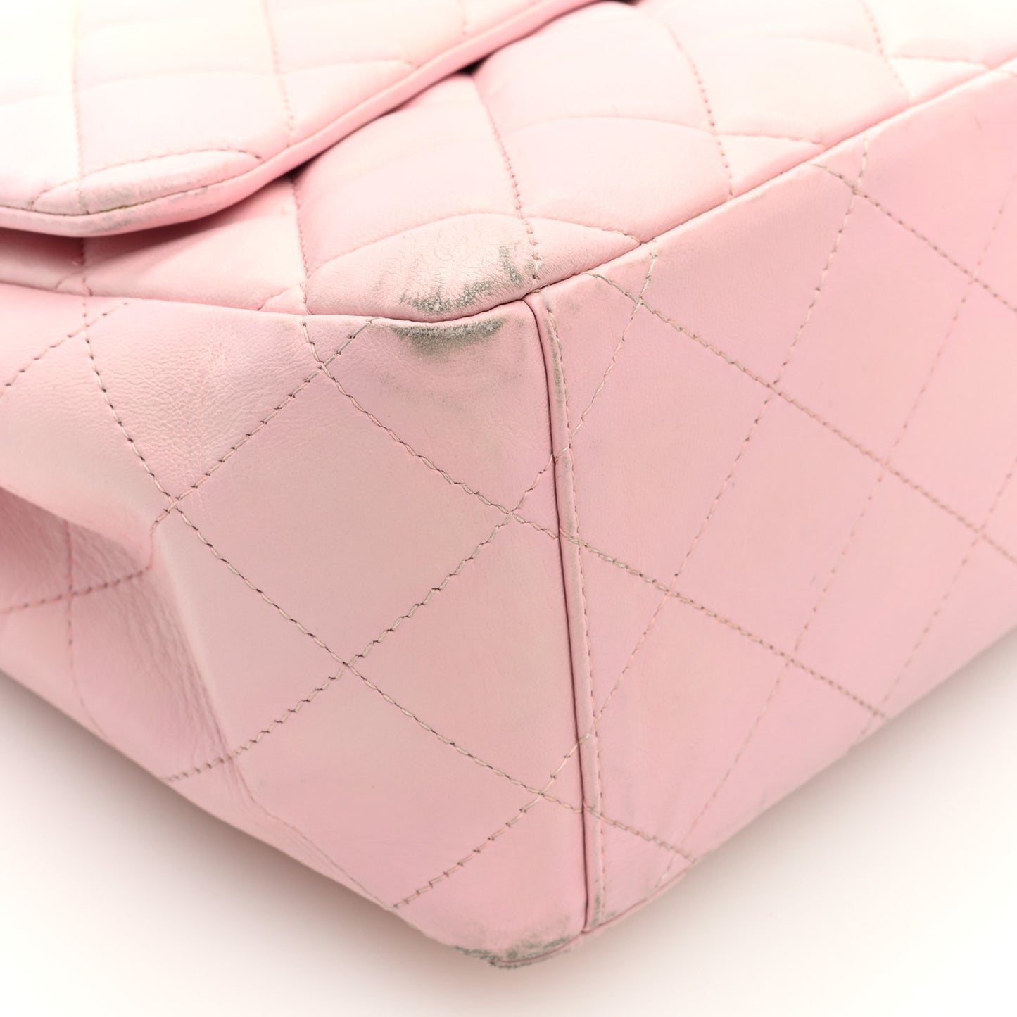Lambskin Quilted Maxi Single Flap Pink