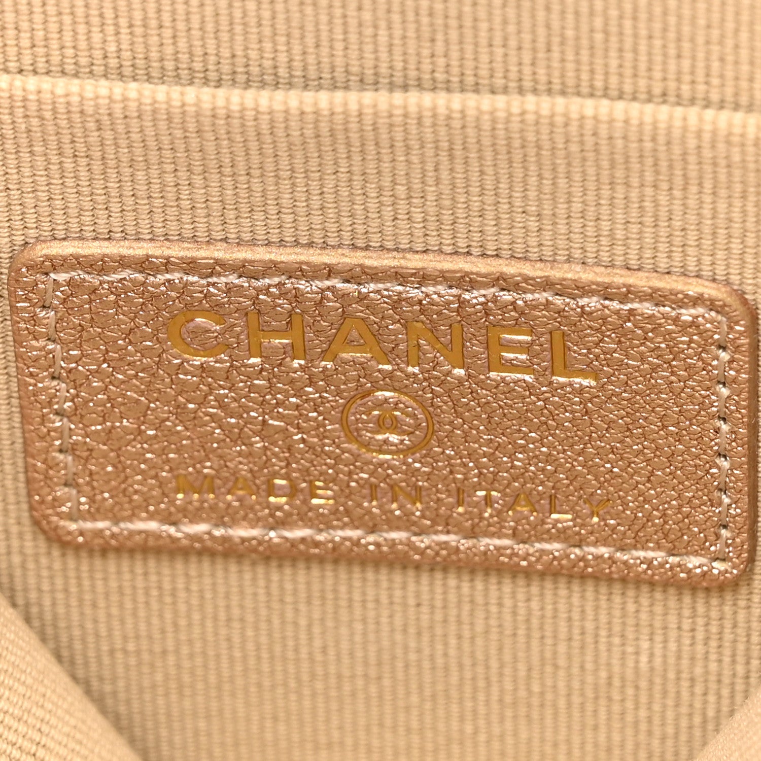 Chanel Metallic Lambskin Quilted Round Clip On Coin Purse Airpods Case Gold 7 of 10