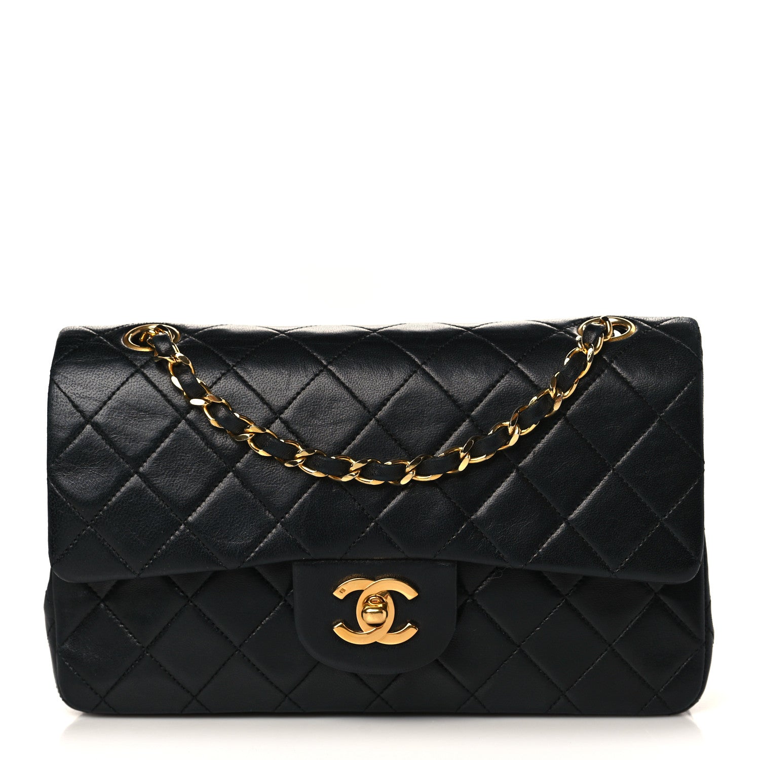 Chanel Lambskin Quilted Small Double Flap Black 1 of 8