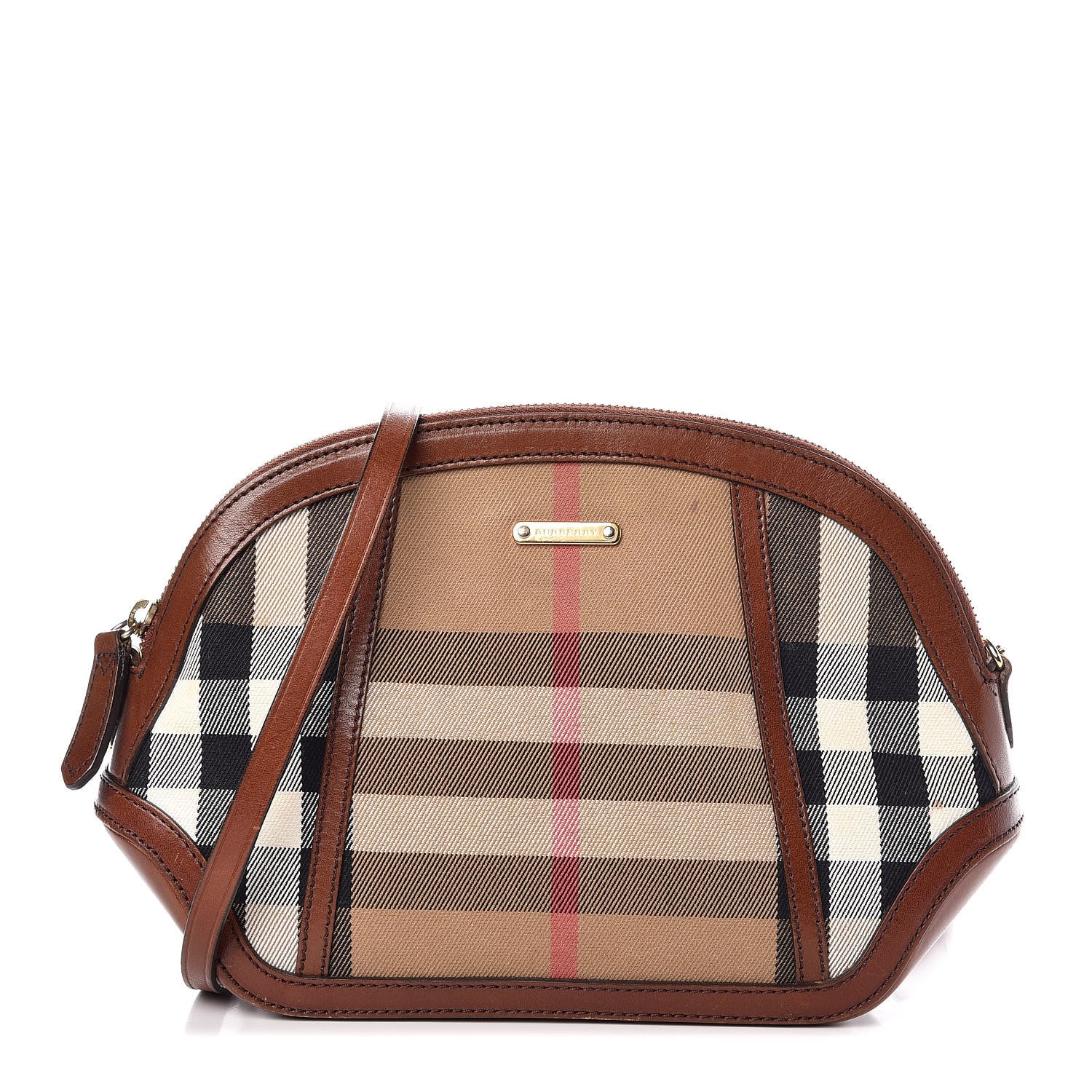 Burberry House Check Mini Orchard Crossbody Tan 1 of 15