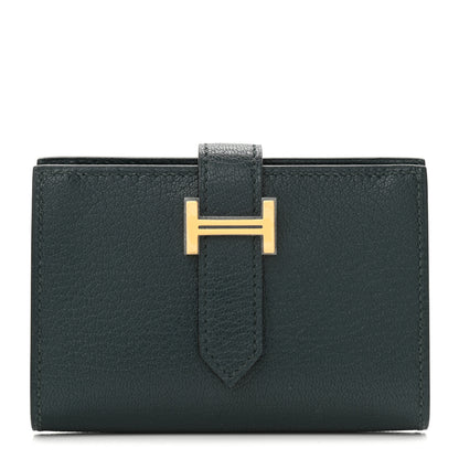 Hermes Chevre Mysore Mini Bearn Wallet Vert Cypress 1 of 8