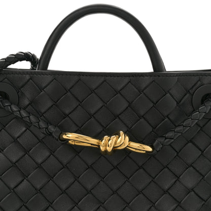 Bottega Veneta Nappa Intrecciato Small Andiamo Shoulder Bag Black 7 of 9