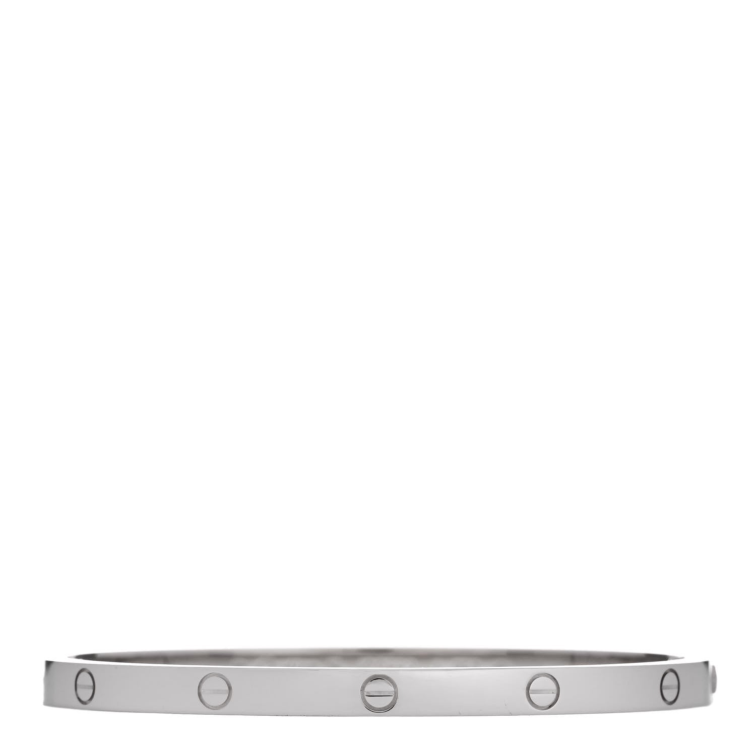 Cartier 18K White Gold Small LOVE Bracelet 15 1 of 7