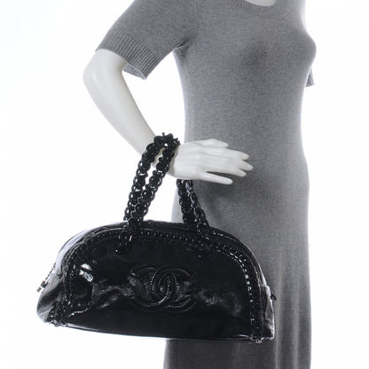 Chanel Patent Luxe Ligne Large Bowler Black 2 of 7