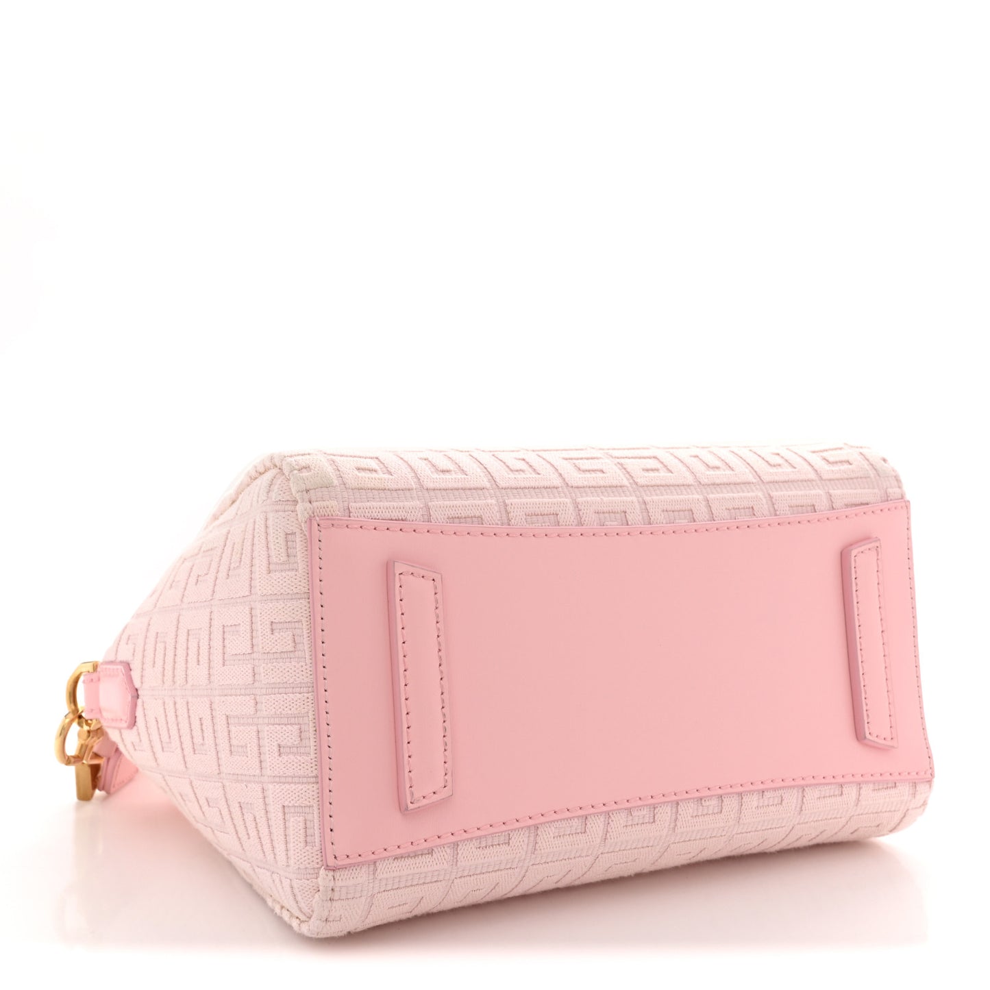 Canvas Jacquard Embroidered Calfskin 4G Mini Antigona Tender Pink