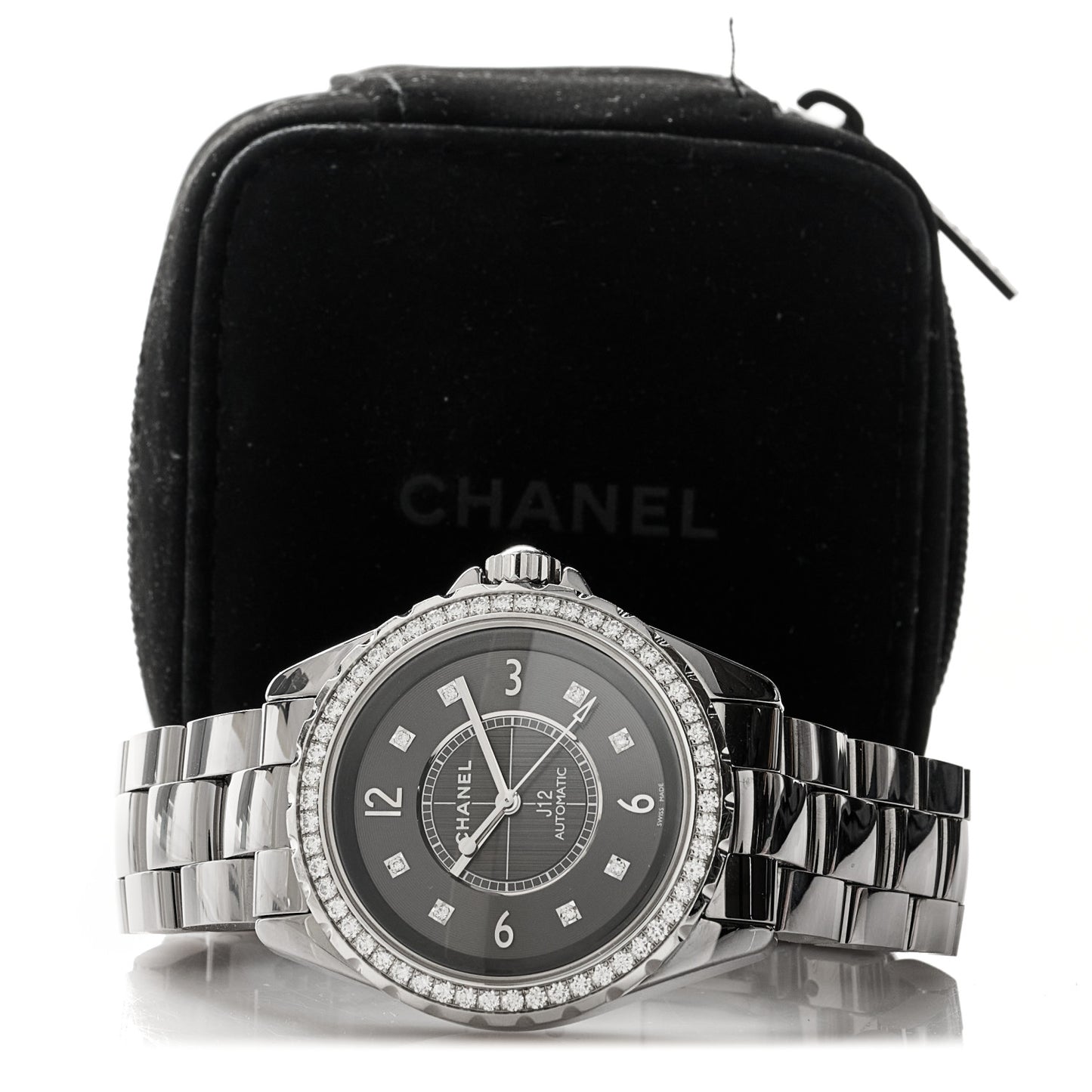 Titanium Ceramic Diamond Bezel 38mm J12 Automatic Watch