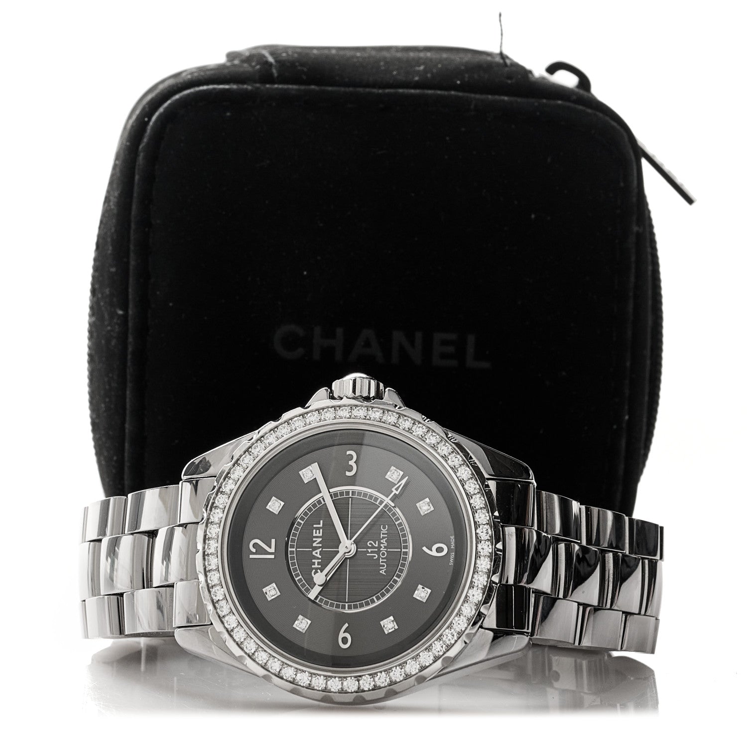 Chanel Titanium Ceramic Diamond Bezel 38mm J12 Automatic Watch 5 of 5