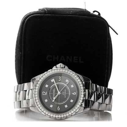 Chanel Titanium Ceramic Diamond Bezel 38mm J12 Automatic Watch 5 of 5