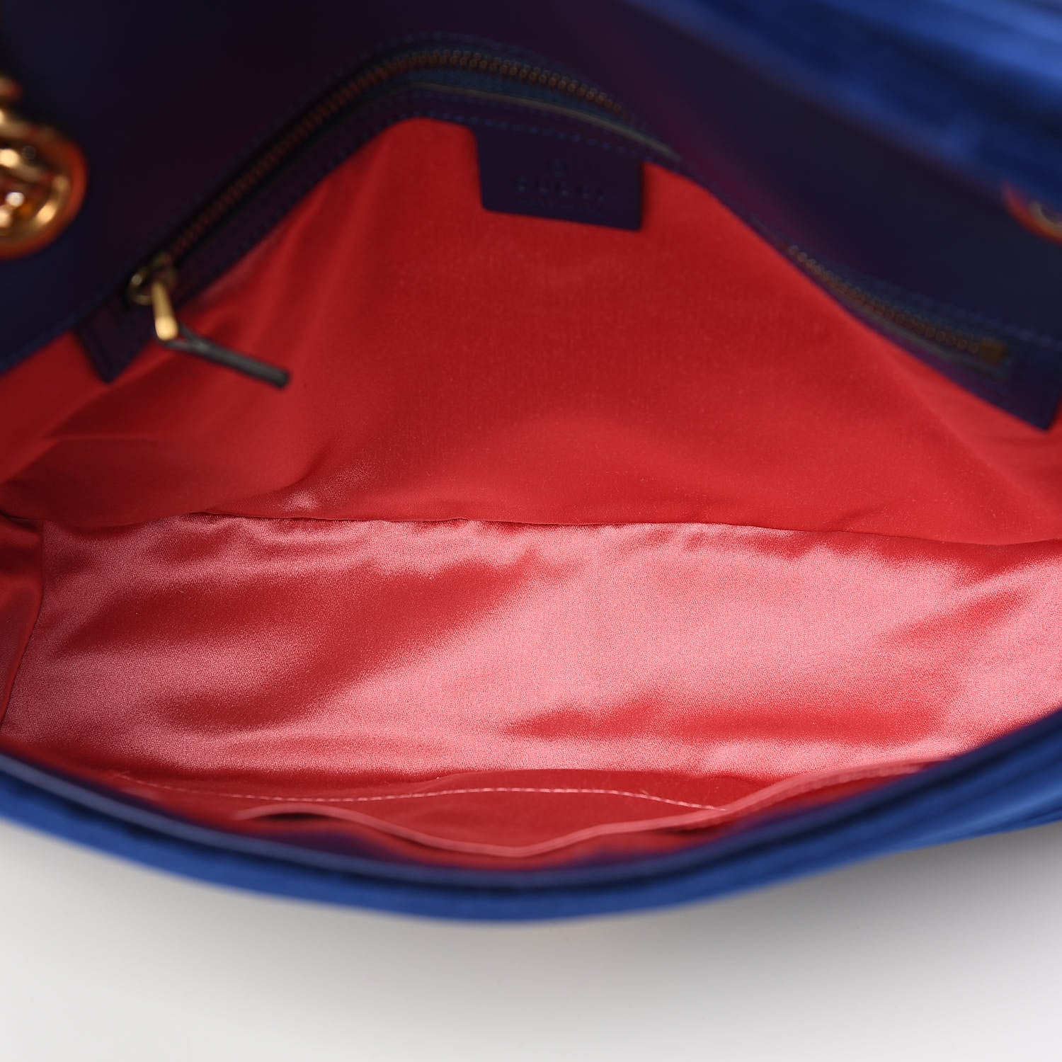 Gucci Velvet Matelasse Medium GG Marmont Shoulder Bag Cobalt Blue 5 of 10