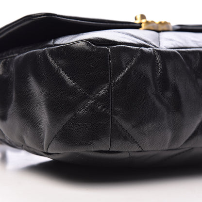 Chanel Goatskin Quilted Medium 19 Flap Black 8 of 11