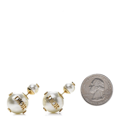 Christian Dior Pearl Mise En Dior Tribal Earrings Gold 2 of 5