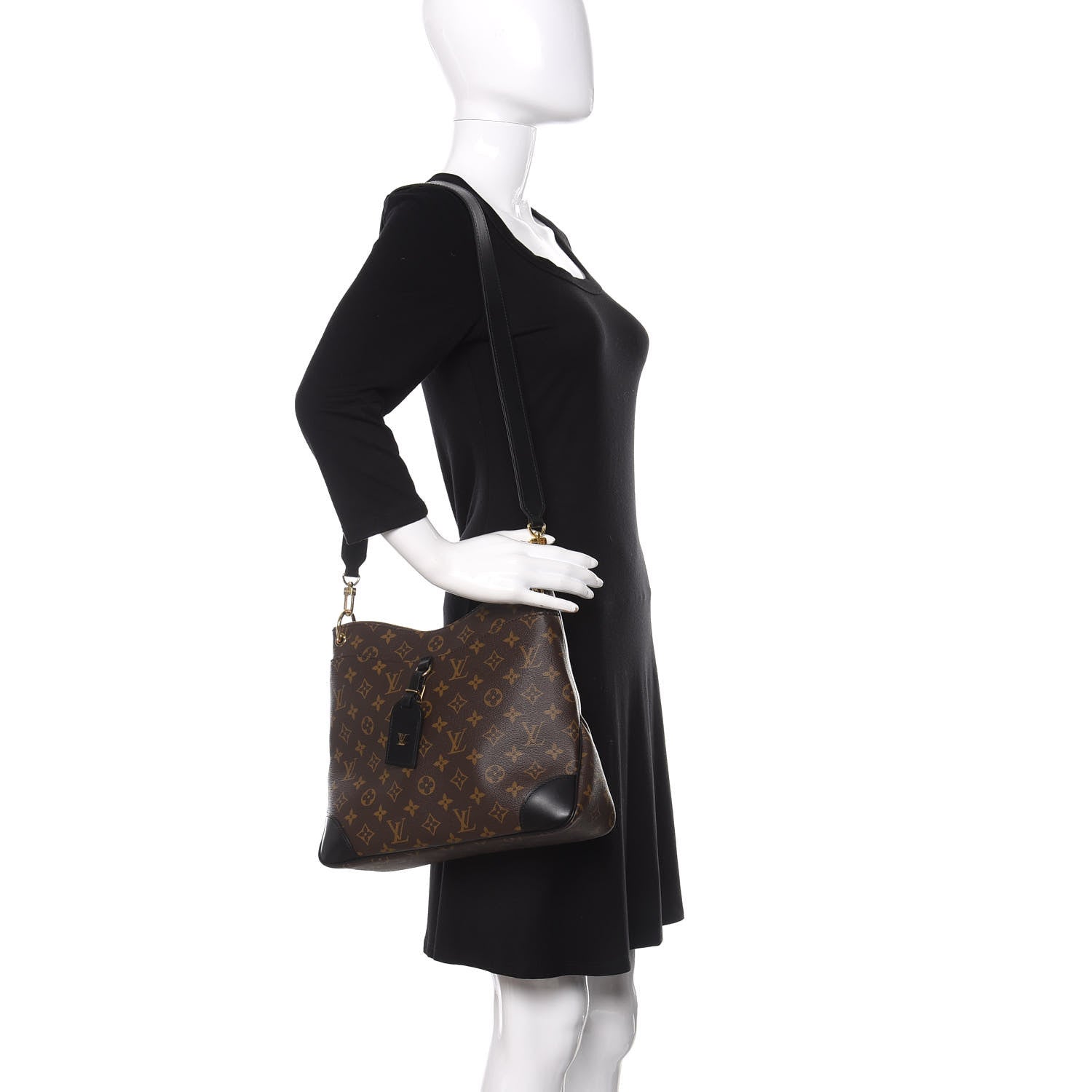 Louis Vuitton Monogram Odeon MM Black 2 of 10
