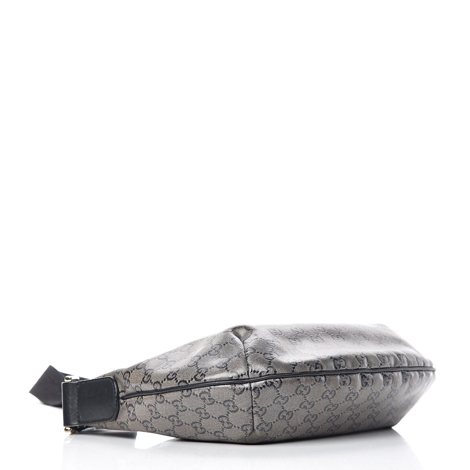 Gucci Crystal Monogram Medium Half Moon Hobo Black 4 of 12