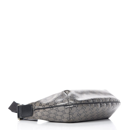 Gucci Crystal Monogram Medium Half Moon Hobo Black 4 of 12