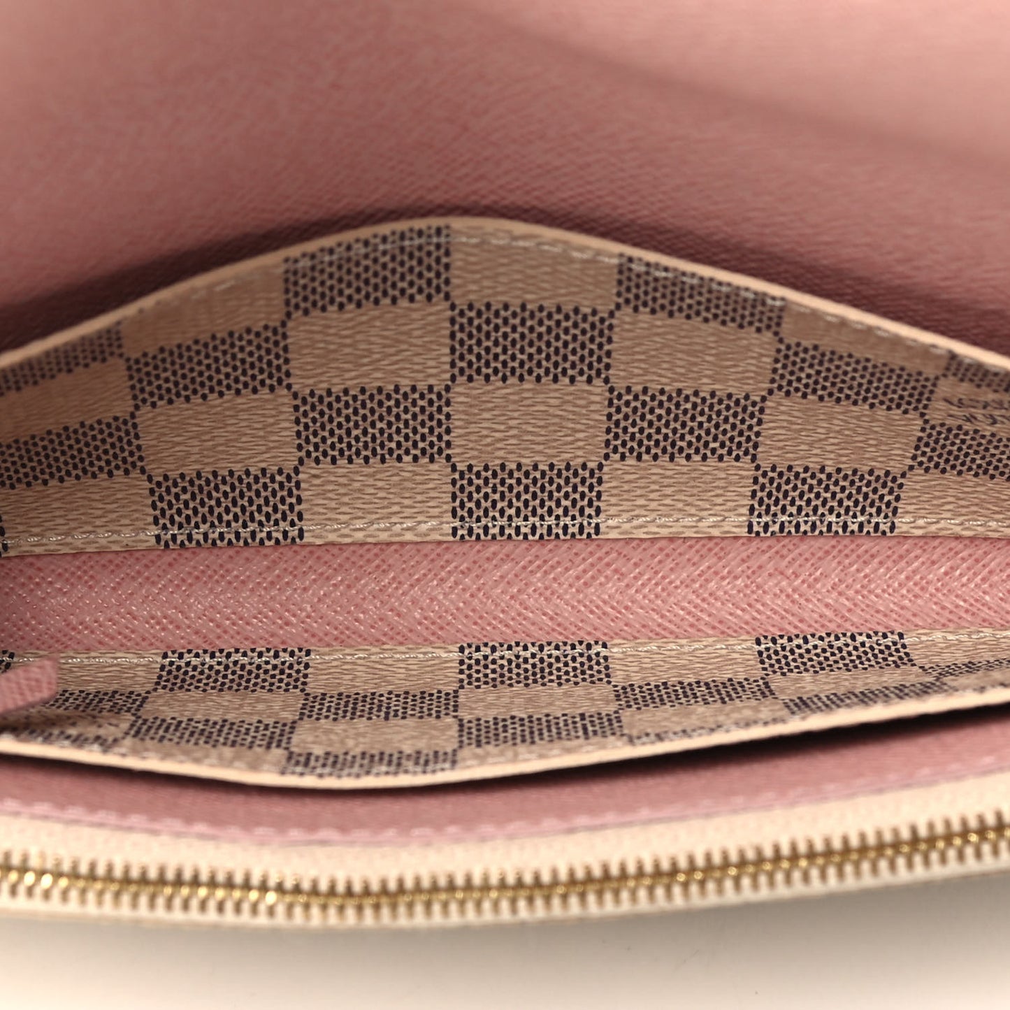 Damier Azur Emilie Wallet Rose Ballerine