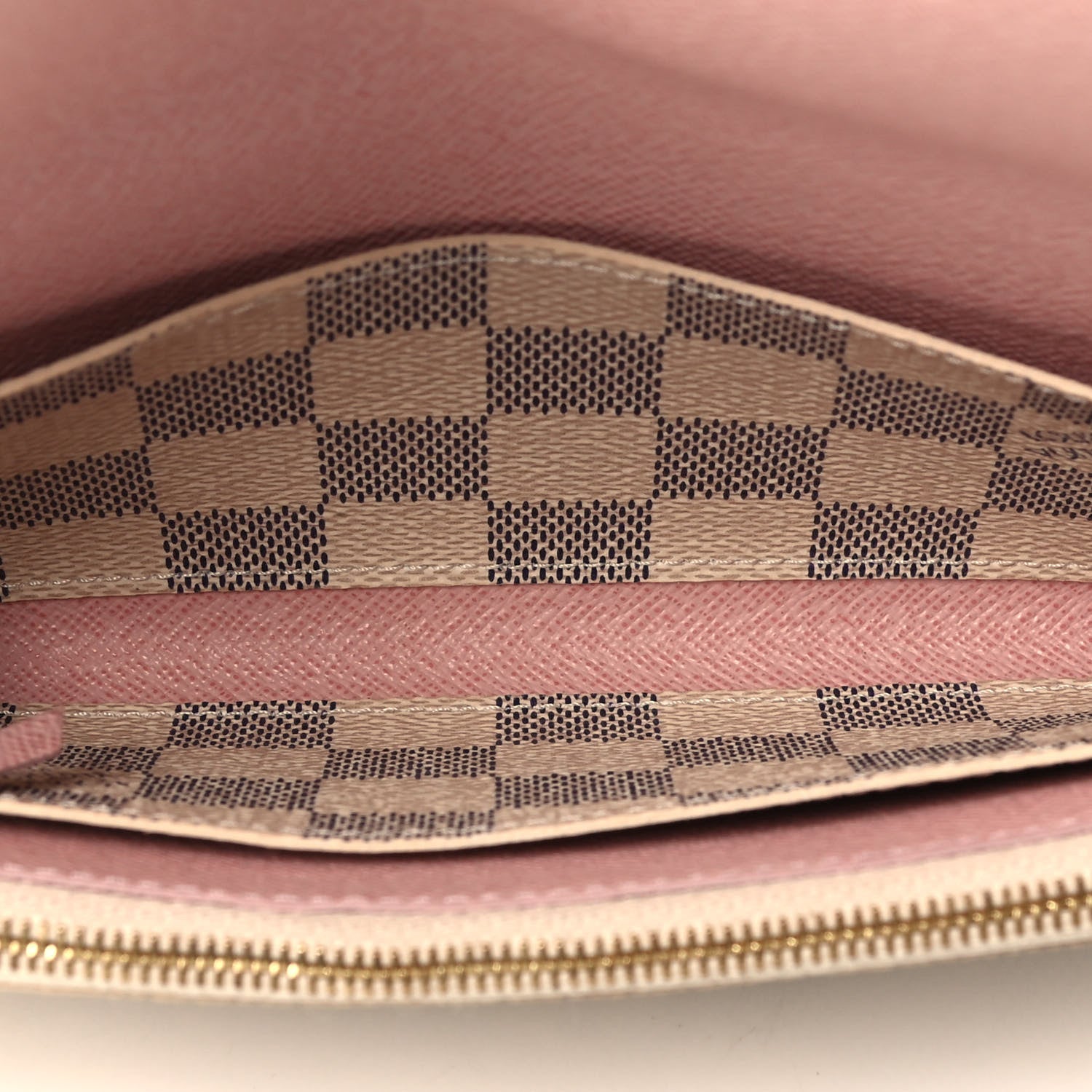 Louis Vuitton Damier Azur Emilie Wallet Rose Ballerine 4 of 4
