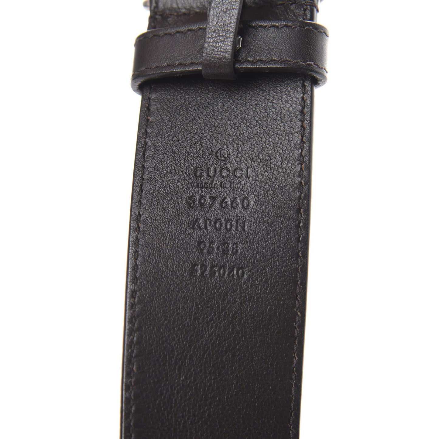 Moon Calfskin Nickel Double G 40mm Belt 95 38 Black