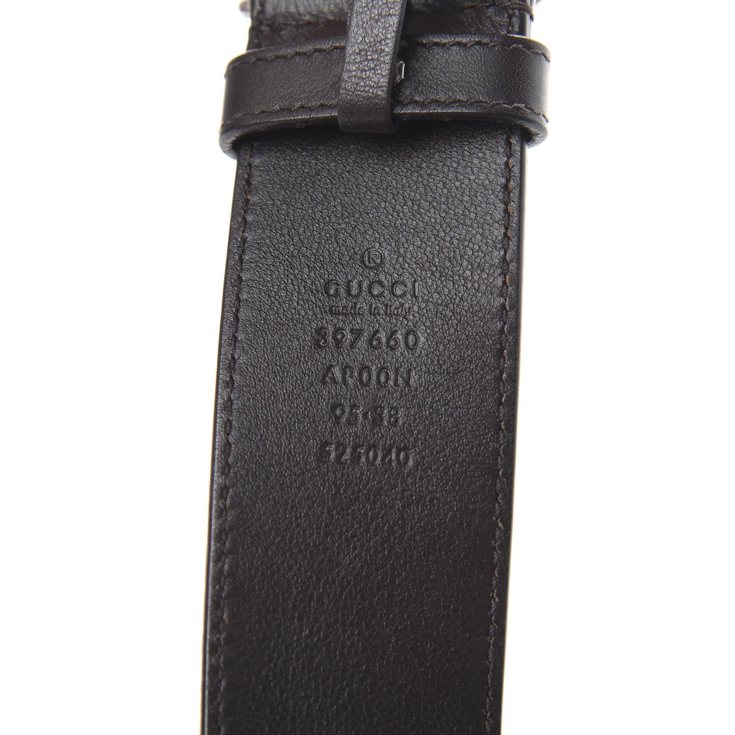 Gucci Moon Calfskin Nickel Double G 40mm Belt 95 38 Black 3 of 7