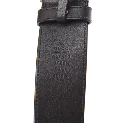 Gucci Moon Calfskin Nickel Double G 40mm Belt 95 38 Black 3 of 7
