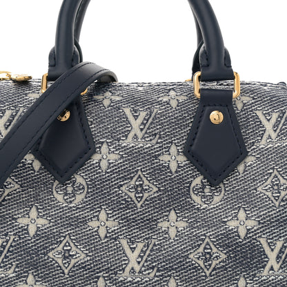 Louis Vuitton Monoglam Speedy Bandouliere 20 Blue 7 of 9