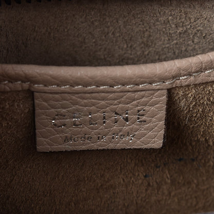 Celine Drummed Calfskin Nano Luggage Dune 7 of 11
